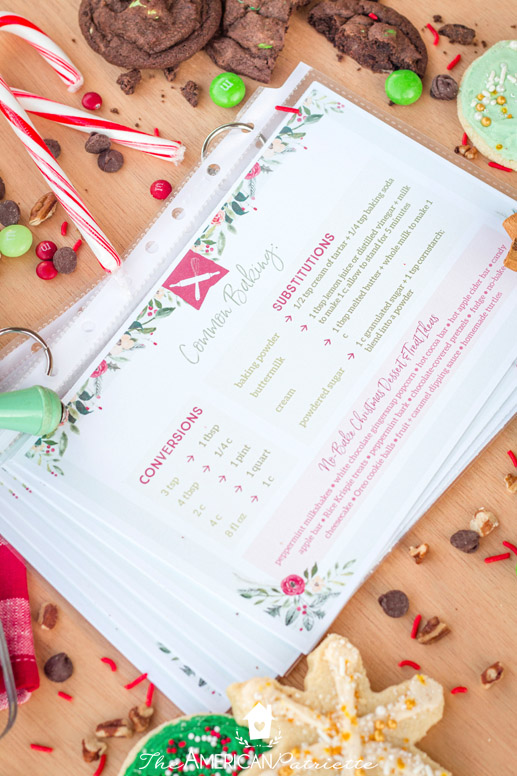 Printable Holiday Baking Cheat Sheets