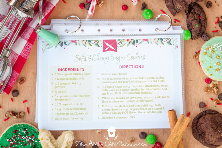 Free Printable Holiday Baking Cheat Sheets - The American Patriette