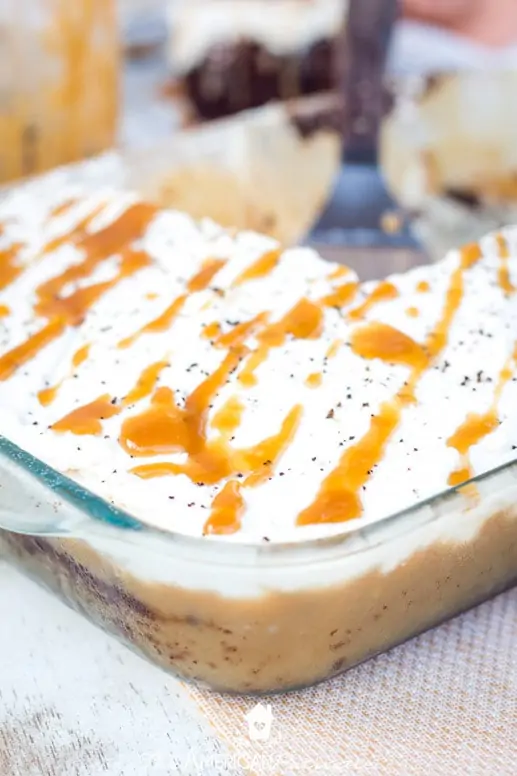 Caramel Mocha Poke Cake