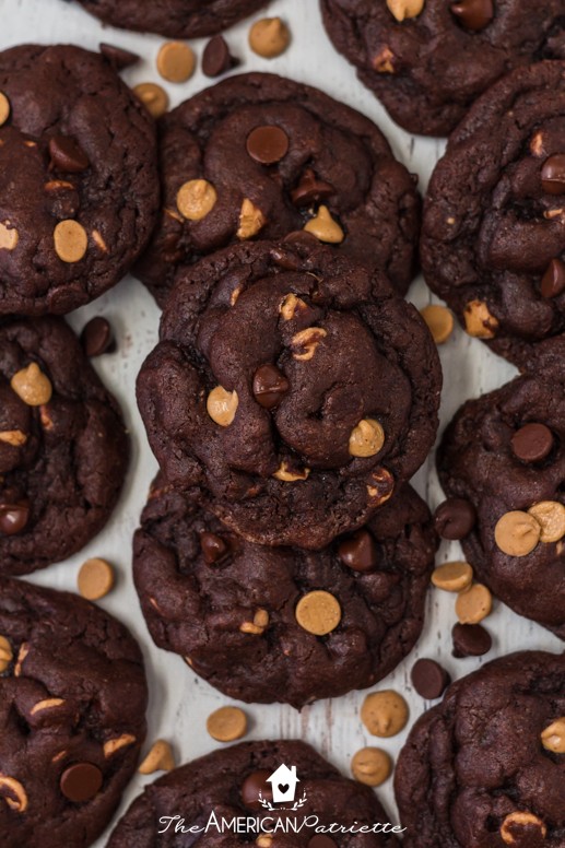 Chewy Chocolate Cookies with Reese's Peanut Butter Chips 