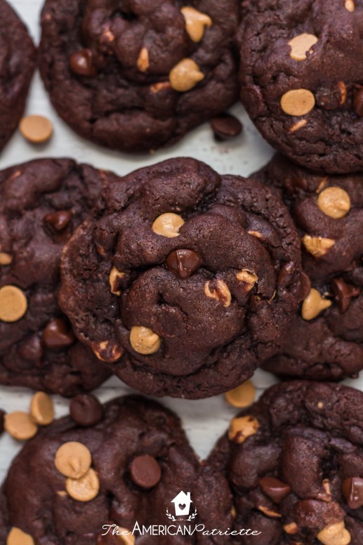Chewy Chocolate Cookies with Reese's Peanut Butter Chips